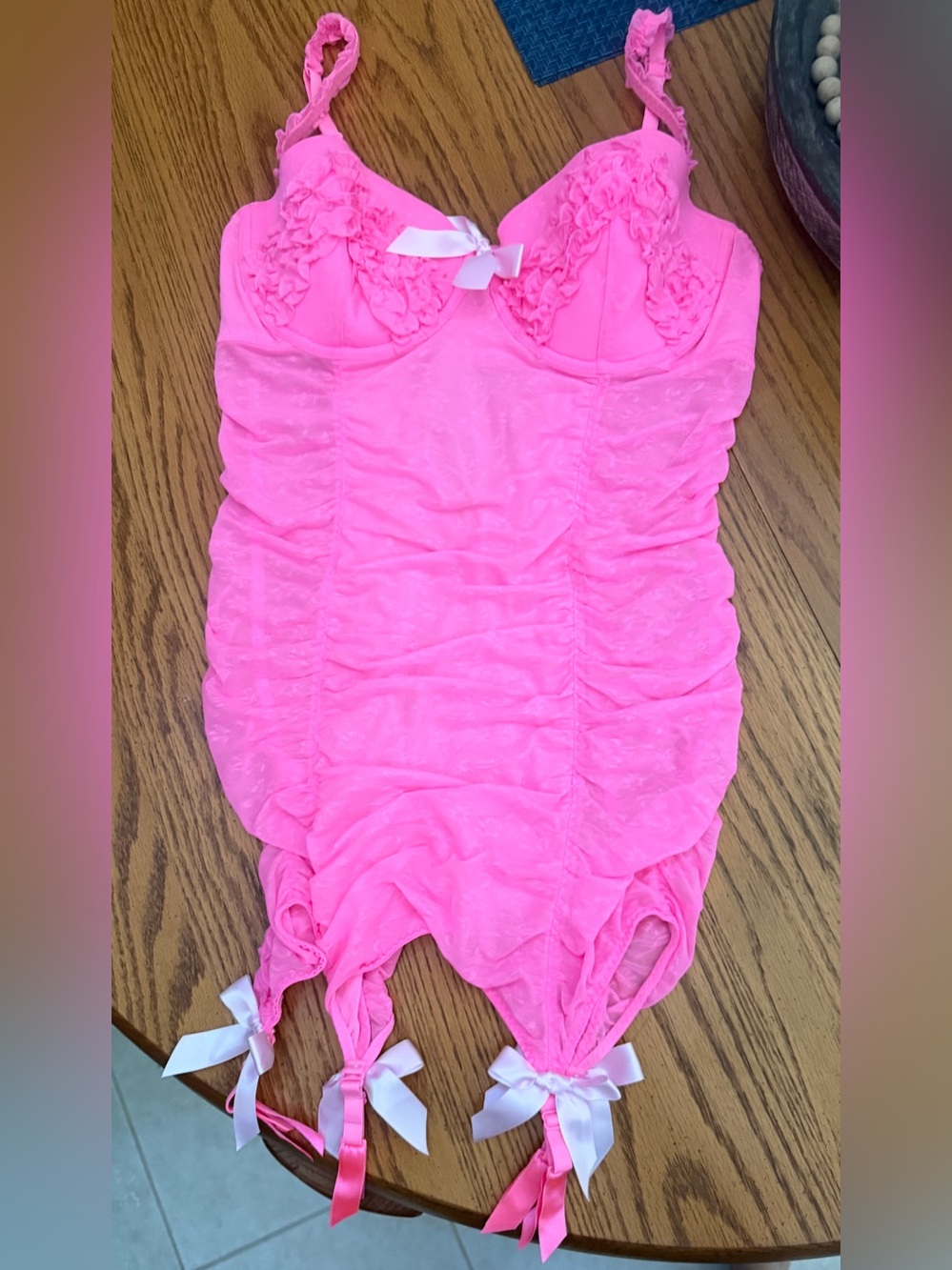 Victoria’s Secret Sexy Little Thing Frilly Garter Strap Slip Chemise